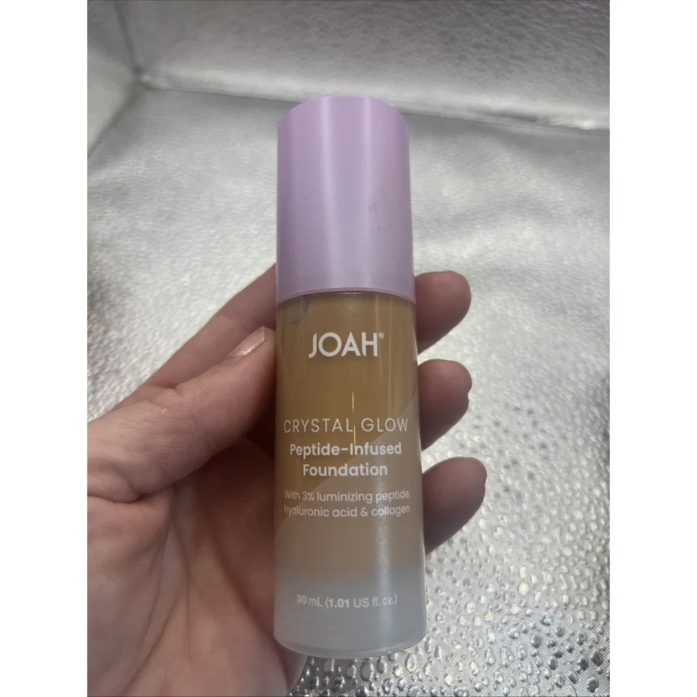 JOAH Crystal Glow Peptide-Infused Foundation, 2-in-1 Multitasking Korean Makeup